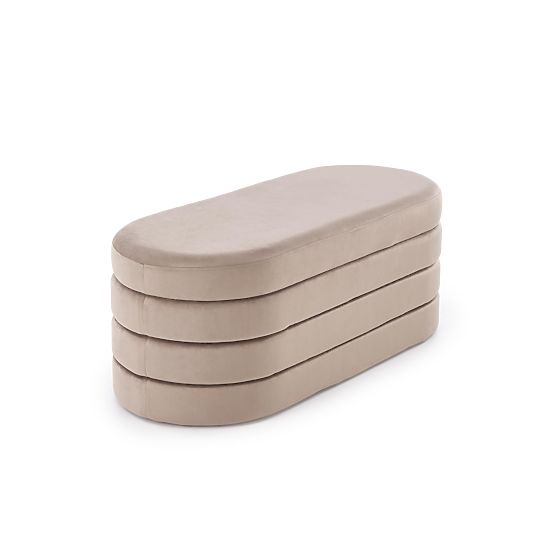 CALPI bench with storage space, beige (1p=1pc)