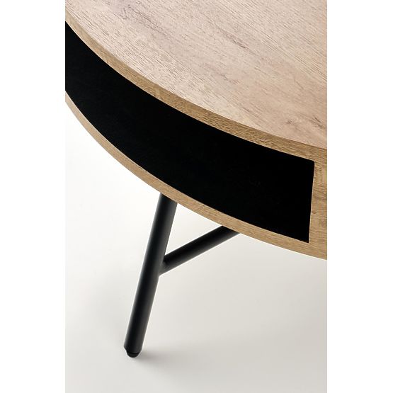 Camila coffee table - black / golden oak