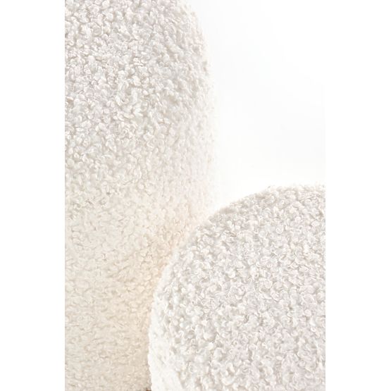 CANCUN Set of 2 Poufs, Cream/Natural (1p=1set)