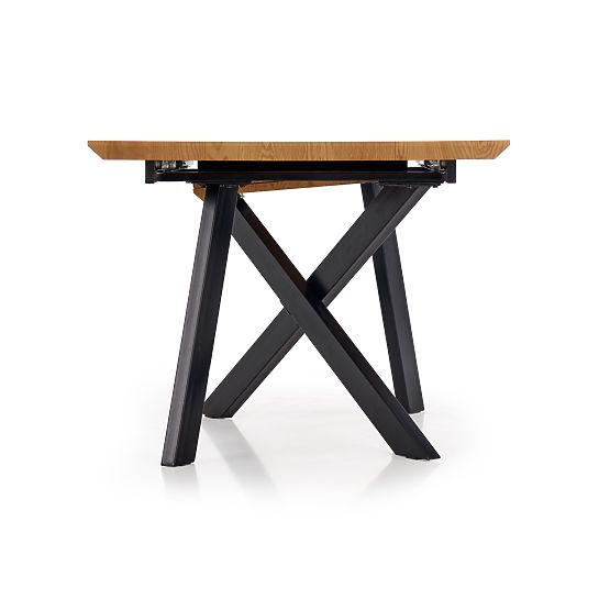 CAPITAL Table 160-200 cm, Golden Oak / Black (2p=1pc)