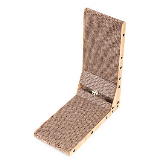 Cardboard Cat Scratcher Corner Bed with Toy Petsi