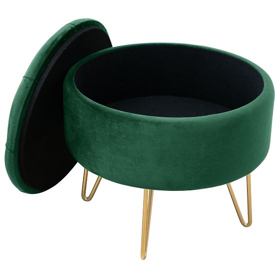 CARO BOTTLE GREEN POUF
