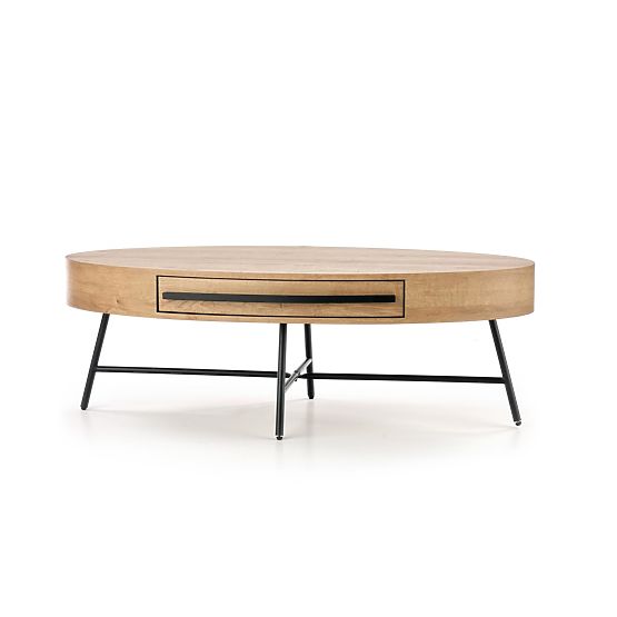 Carolina coffee table - black / golden oak
