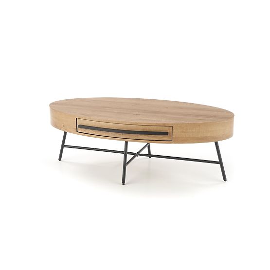 Carolina coffee table - black / golden oak