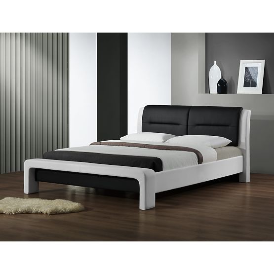 CASSANDRA 120 cm Bed White-Black (3p=1pcs)