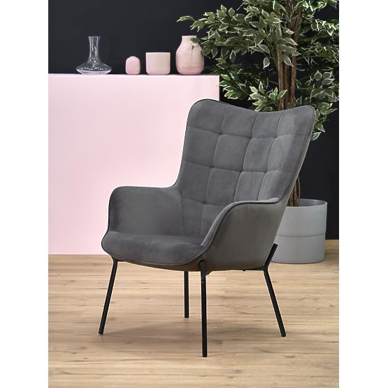 CASTEL Relaxation Chair Black / Light Gray