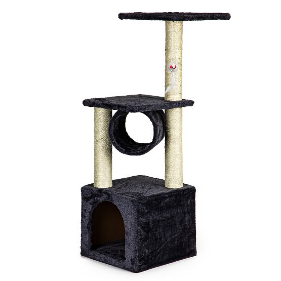 Cat Scratching Post House Bed Tree Grey