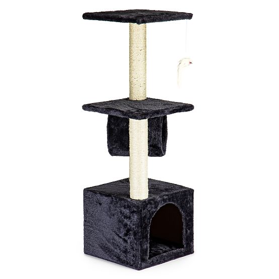 Cat Scratching Post House Bed Tree Grey