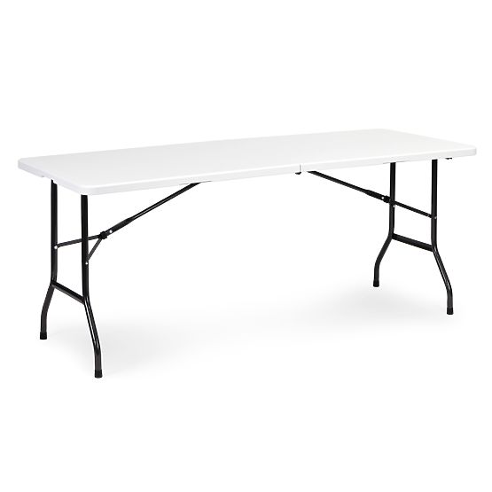 Catering Set Banquet Table 180 cm 2 Benches White ModernHome