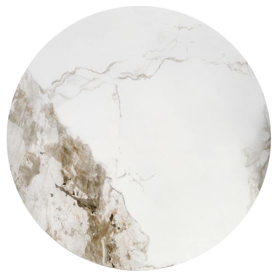 CECILIA coffee table white marble / gray / gold (2p=1pc)