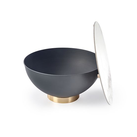 CECILIA coffee table white marble / gray / gold (2p=1pc)