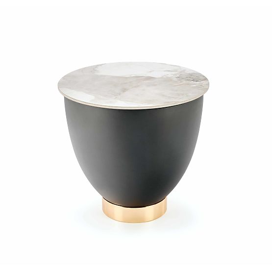 CECILIA_S coffee table white marble / gray / gold (2p=1pc)