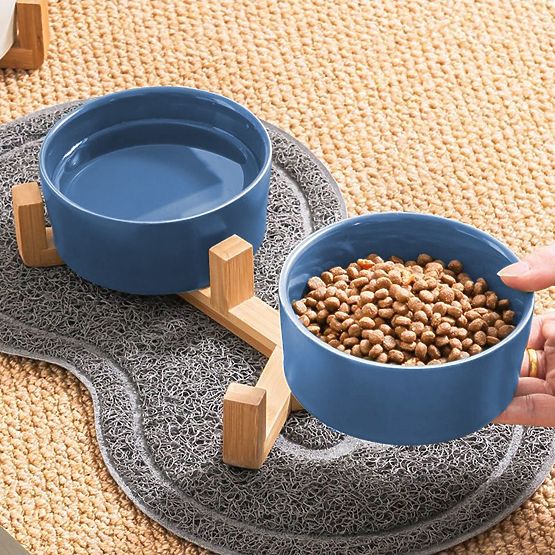 Ceramic Bowls for Dogs or Cats Blue PJ-080