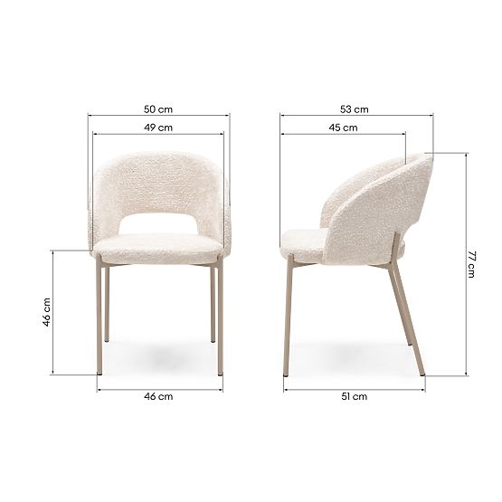 Chair with Backrest Opening Jazz, Light Beige
