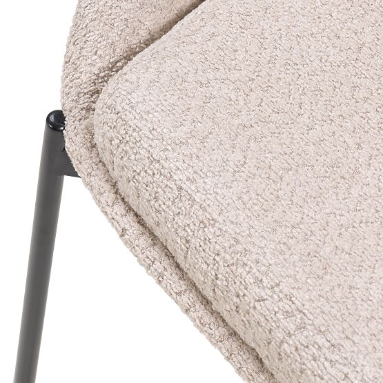 Chair with Backrest Opening Luigi Beige/Black Legs