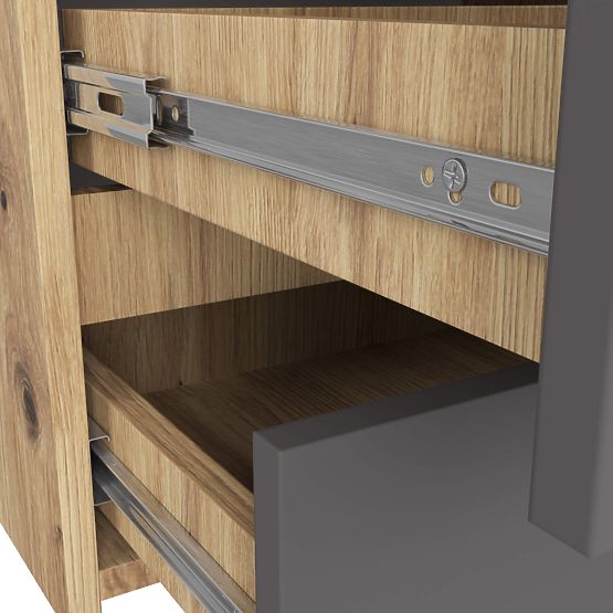 CHEST OF DRAWERS CL100 6DR ARTISAN OAK / GRAY