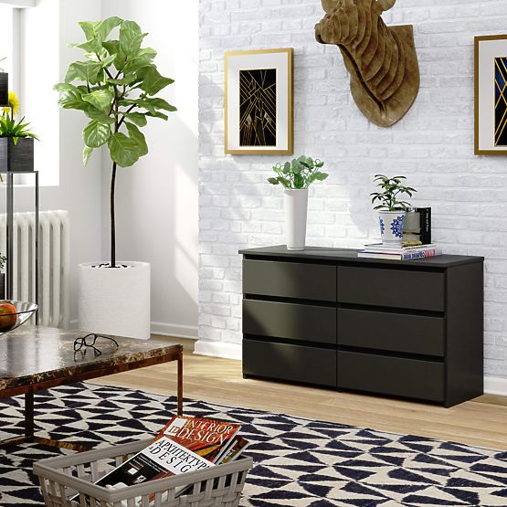 CHEST OF DRAWERS CL100 6DR PK GRAY