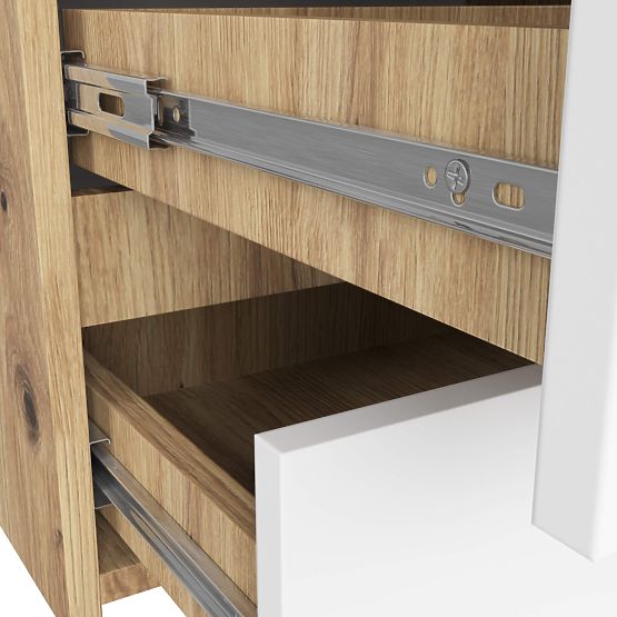 CHEST OF DRAWERS CL100 6DRW PK OAK ARTISAN / WHITE