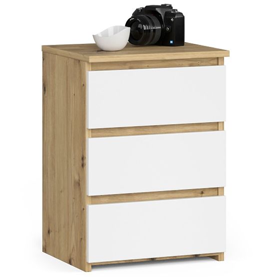 CHEST OF DRAWERS CL3/40 OAK ARTISAN / WHITE