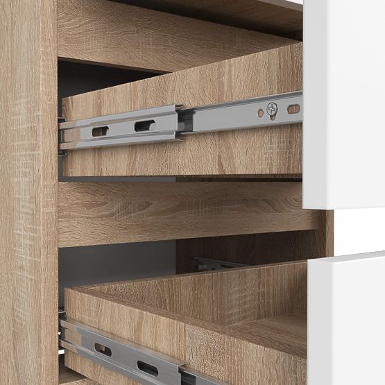 CHEST OF DRAWERS CL3/40 PK OAK SONOMA / WHITE