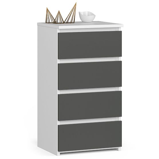 CHEST OF DRAWERS CL4 PK WHITE / GRAY