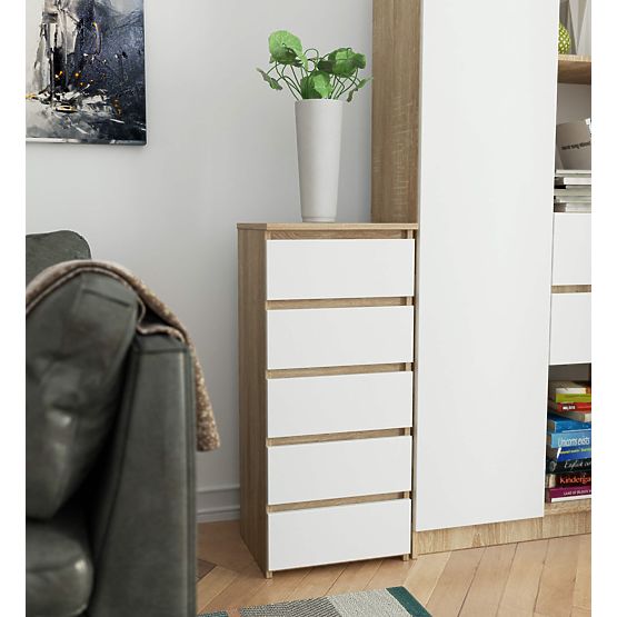 CHEST OF DRAWERS CL5 PK OAK SONOMA / WHITE