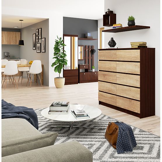 CHEST OF DRAWERS K120 10SZ CLP WENGE / SONOMA