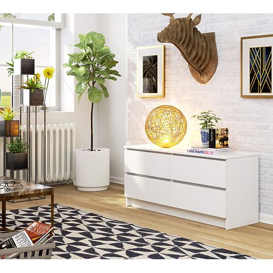 CHEST OF DRAWERS K120 4SZ CLP PK WHITE