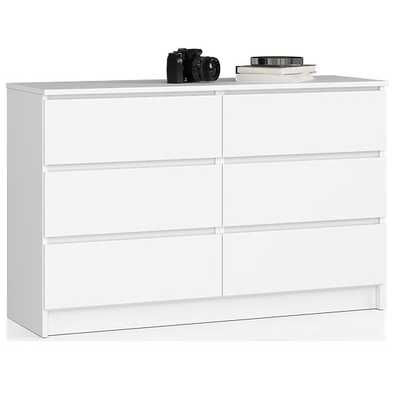 CHEST OF DRAWERS K120 6SZ CLP PK WHITE