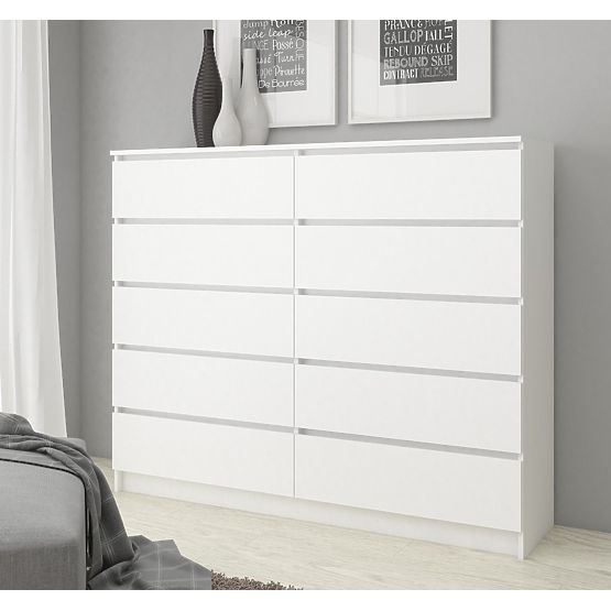 CHEST OF DRAWERS K140 10SZ CLP PK WHITE