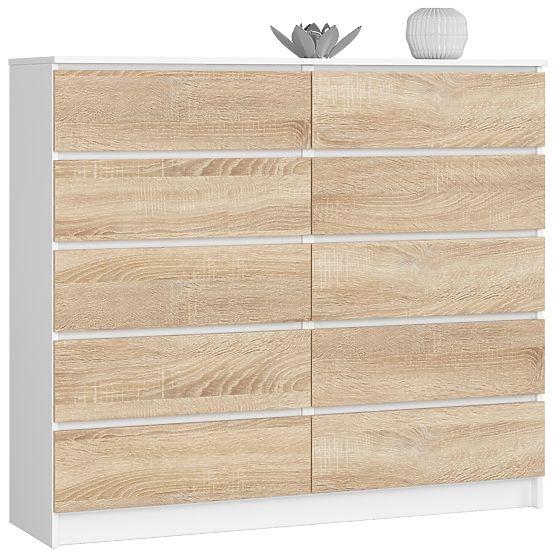 CHEST OF DRAWERS K140 10SZ CLP PK WHITE / SONOMA