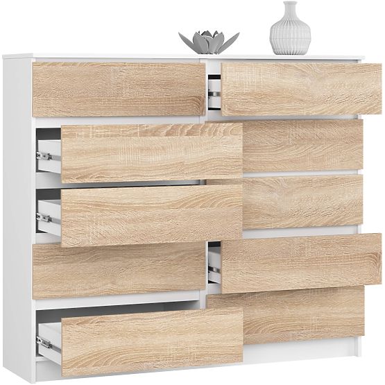 CHEST OF DRAWERS K140 10SZ CLP PK WHITE / SONOMA