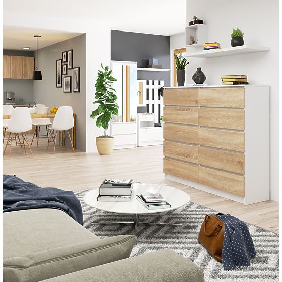 CHEST OF DRAWERS K140 10SZ CLP PK WHITE / SONOMA