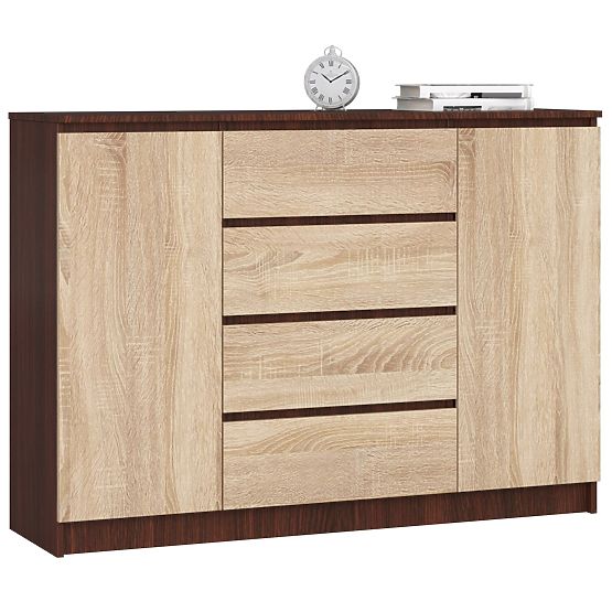 CHEST OF DRAWERS K140 2D 4SZ CLP WENGE / SONOMA