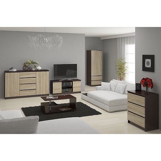 CHEST OF DRAWERS K140 2D 4SZ CLP WENGE / SONOMA