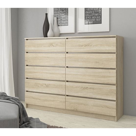 CHEST OF DRAWERS K160 10SZ CLP PK OAK SONOMA