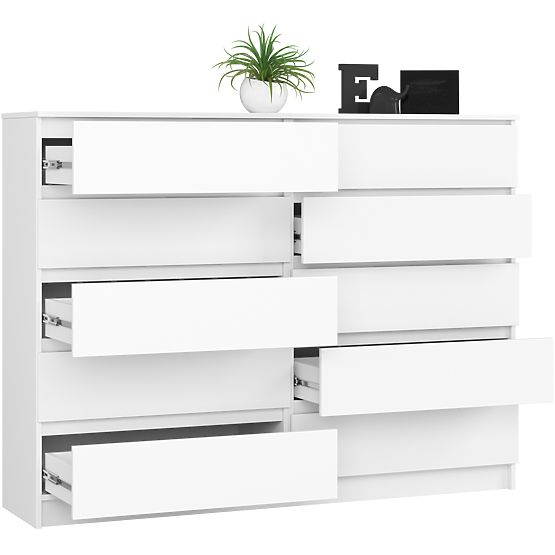CHEST OF DRAWERS K160 10SZ CLP PK WHITE