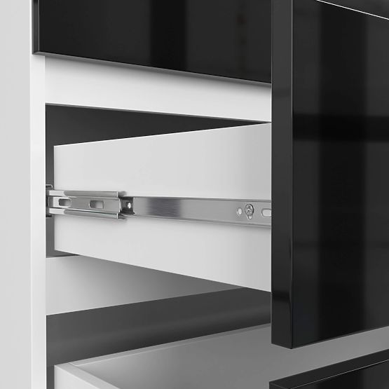 CHEST OF DRAWERS K160 6SZ CLP PK BLACK GLOSS