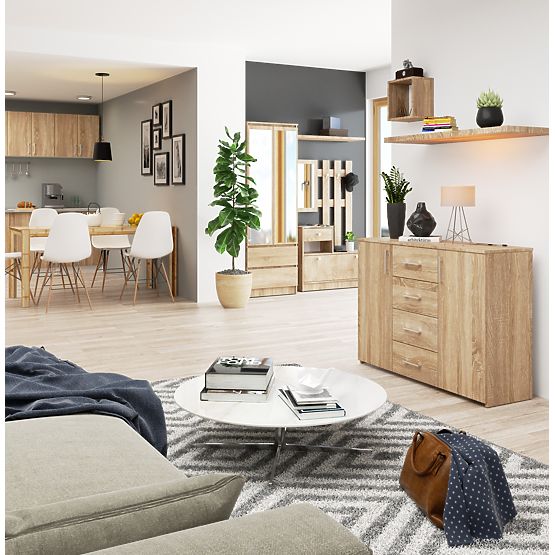 CHEST OF DRAWERS K45 PK OAK SONOMA