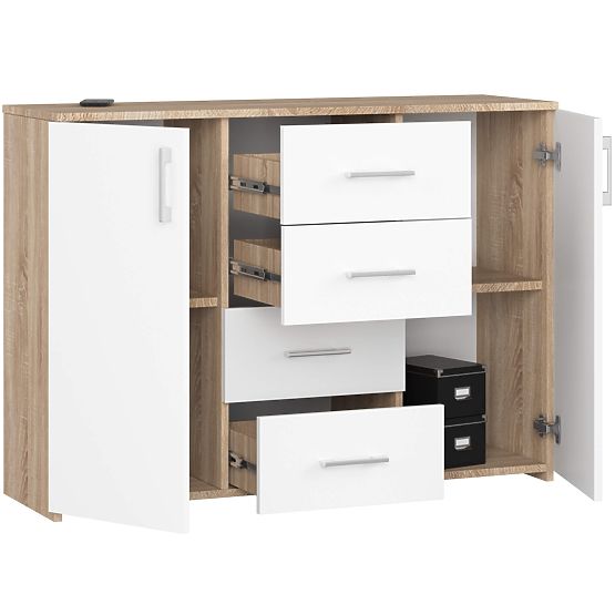 CHEST OF DRAWERS K45 PK OAK SONOMA / WHITE