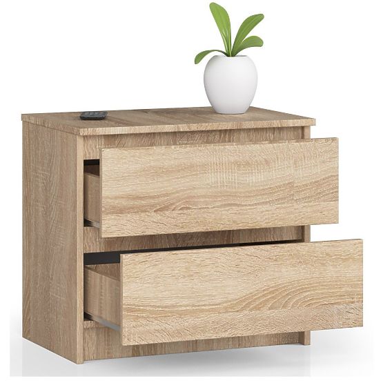 CHEST OF DRAWERS K60 2SZ CLP OAK SONOMA