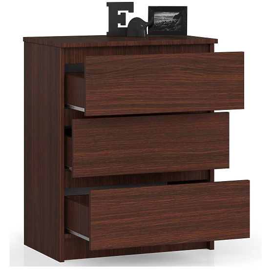 CHEST OF DRAWERS K60 3 DRAWERS CLP WENGE