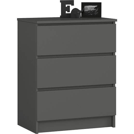 CHEST OF DRAWERS K60 3SZ CLP GRAPHITE GRAY