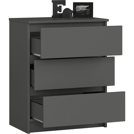 CHEST OF DRAWERS K60 3SZ CLP GRAPHITE GRAY