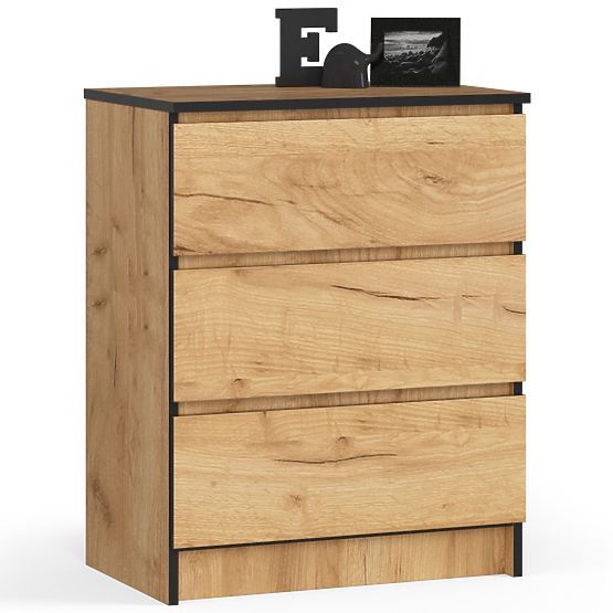 CHEST OF DRAWERS K60 3SZ CLP PK CRAFT OAK