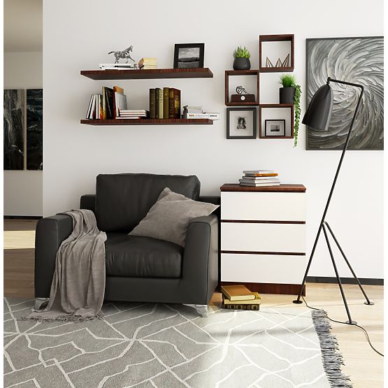 CHEST OF DRAWERS K60 3SZ CLP WENGE / WHITE