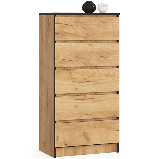 CHEST OF DRAWERS K60 5SZ CLP OAK CRAFT