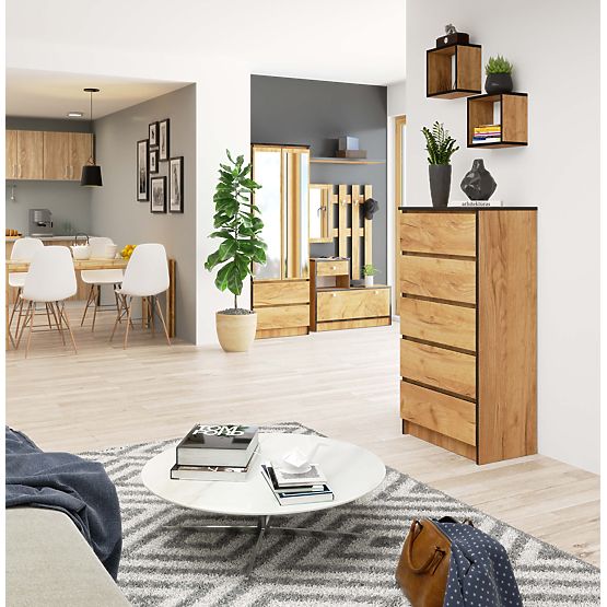 CHEST OF DRAWERS K60 5SZ CLP OAK CRAFT