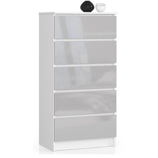 CHEST OF DRAWERS K60 5SZ CLP PK METALLIC GLOSS