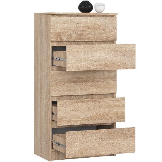 CHEST OF DRAWERS K60 5SZ CLP PK OAK SONOMA
